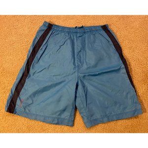 Nike Blue Drawstring Elastic Waist Mesh Lined Logo Swim Shorts Men's Size XL